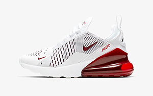 White and red nikes